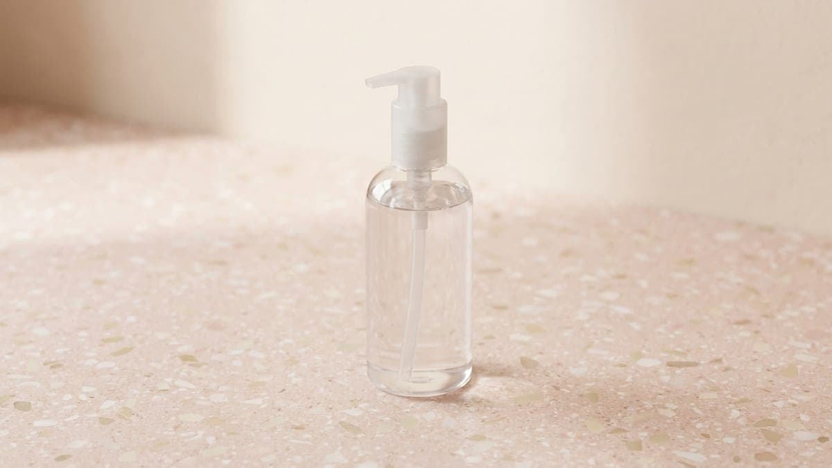 Flacon transparent à pompe, sans étiquette, pour le gel conducteur