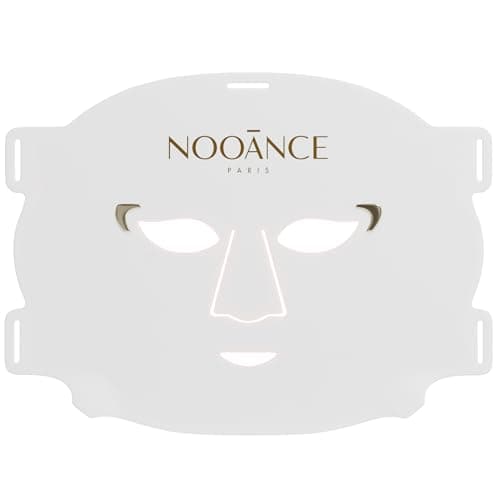 Masque LED souple et plat Nooance Le Professionnel, ouvert aux yeux, au nez et à la bouche, avec sa télécommande-batterie