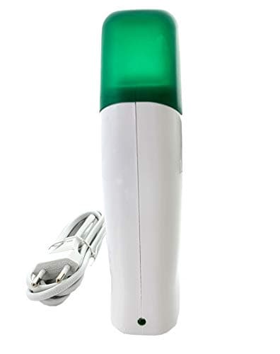 Chauffe-cire roll-on Dermawax vertical avec son câble, prévu pour une cartouche de cire de 100 ml à tête à rouleau