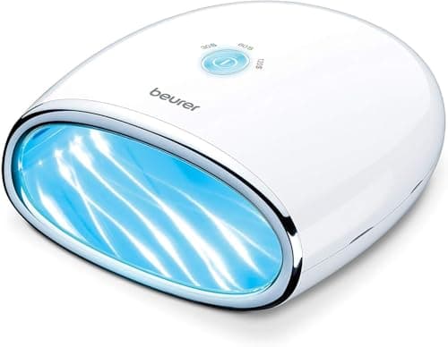 Sèche-ongles UV/LED Beurer MP 48 blanc en forme de tunnel, touches de minuterie sur le dessus
