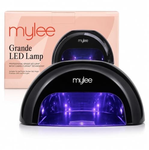 Grande lampe LED Mylee blanche aux lignes arrondies, écran numérique sur le dessus et base magnétique amovible