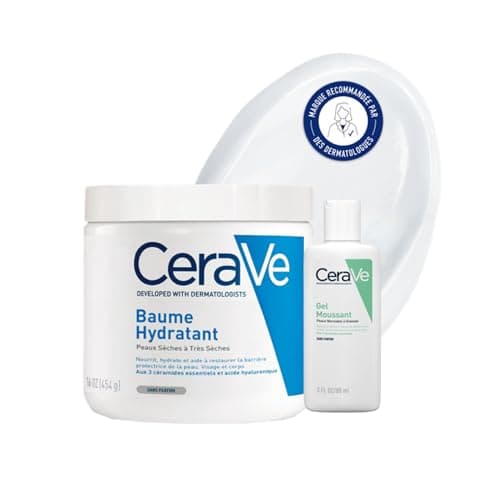 Coffret CeraVe : grand pot de Baume Hydratant et petit flacon de Gel Moussant
